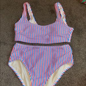 Red, White and Blue Bathing Suit